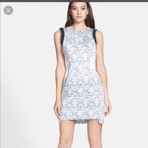 G.I.N Print Colorblock Sheath Dress